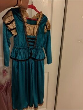 Teal & Gold Girls' Renaissance Costume Dress up